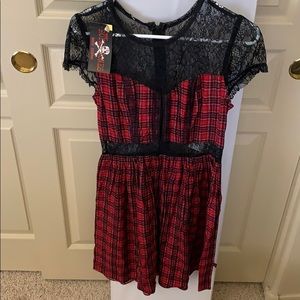 Red plaid dress